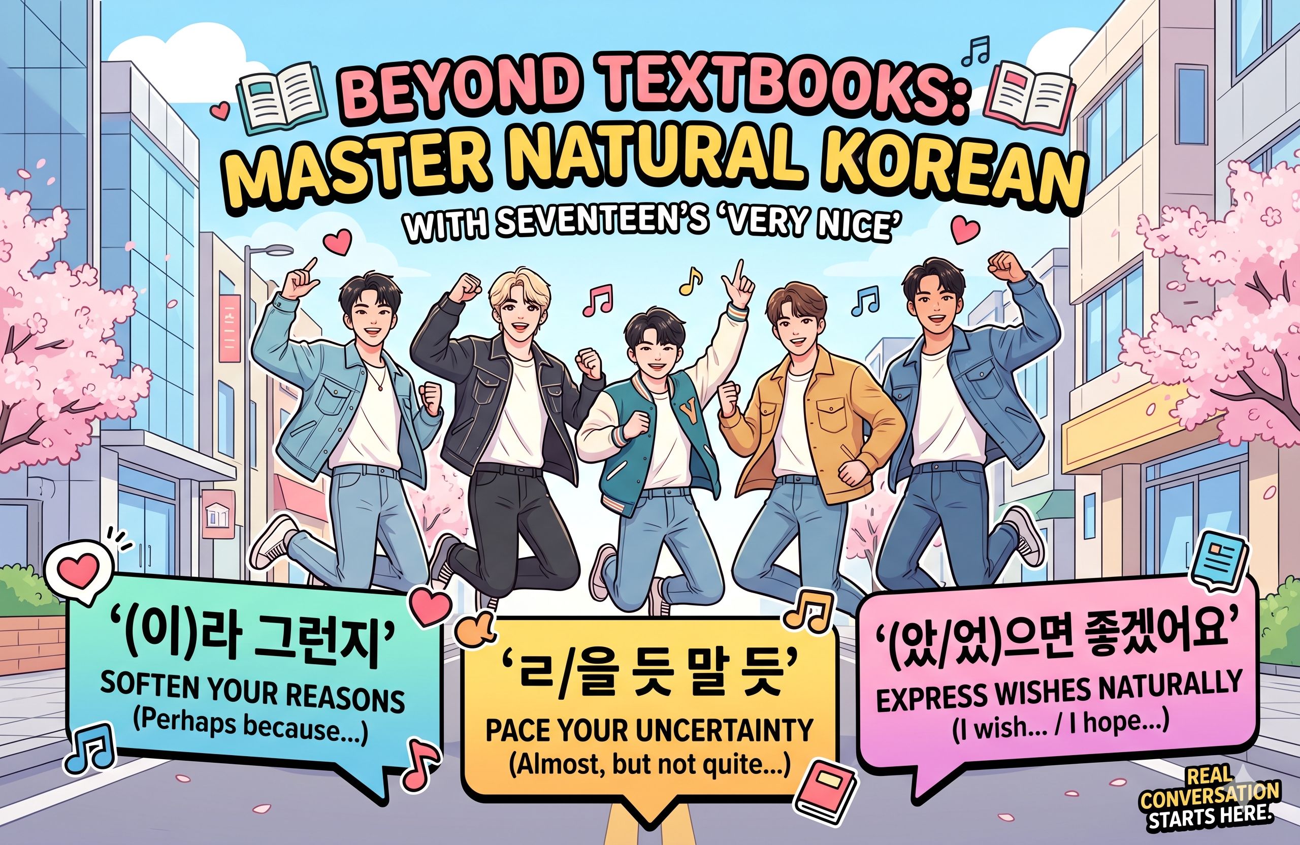 Beyond Textbooks: Master Natural Sentences with SEVENTEEN’s "Very NICE"